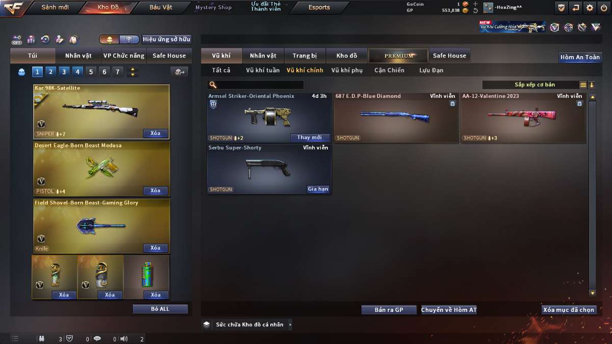 shop acc cf uy tin gia re